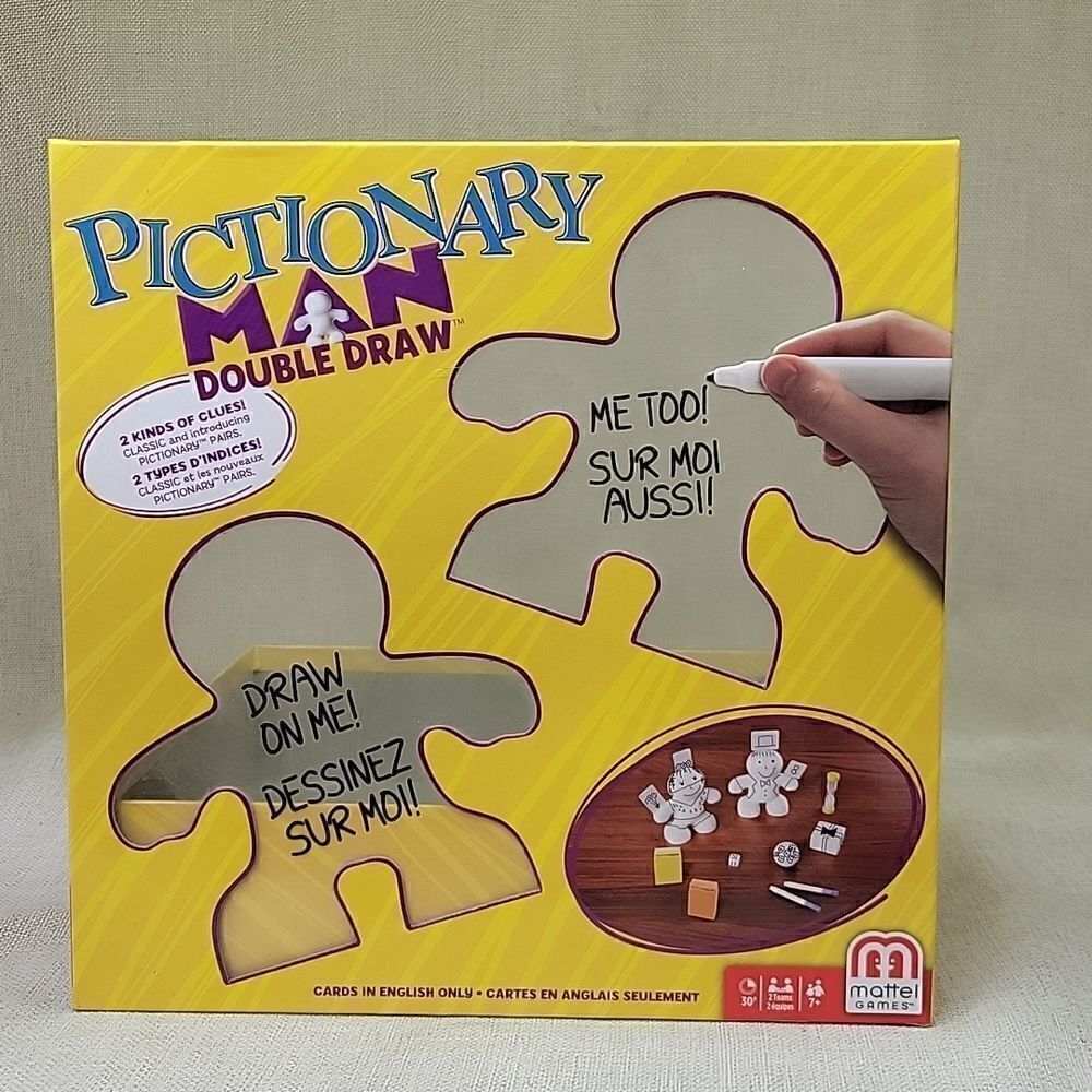 Mattel PICTIONARY MAN DOUBLE DRAW GAME 2 Teams Age 7+